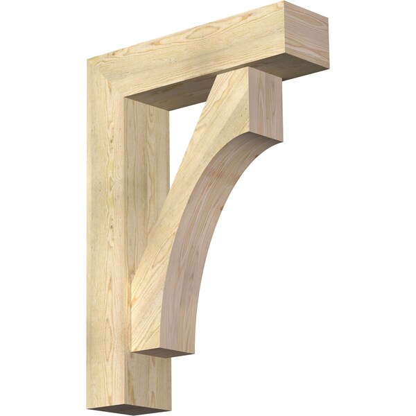 Ekena Millwork Westlake Block Rough Sawn Bracket w/ Offset Brace, Douglas Fir, 8"W x 30"D x 42"H BKT0806X30X42WTL05RDF - main